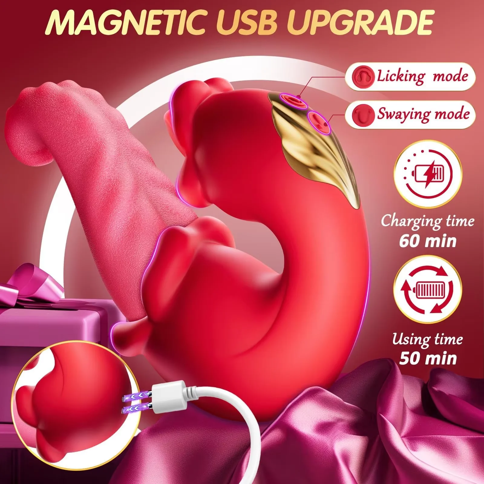 Rechargeable female licking masturbator UAE