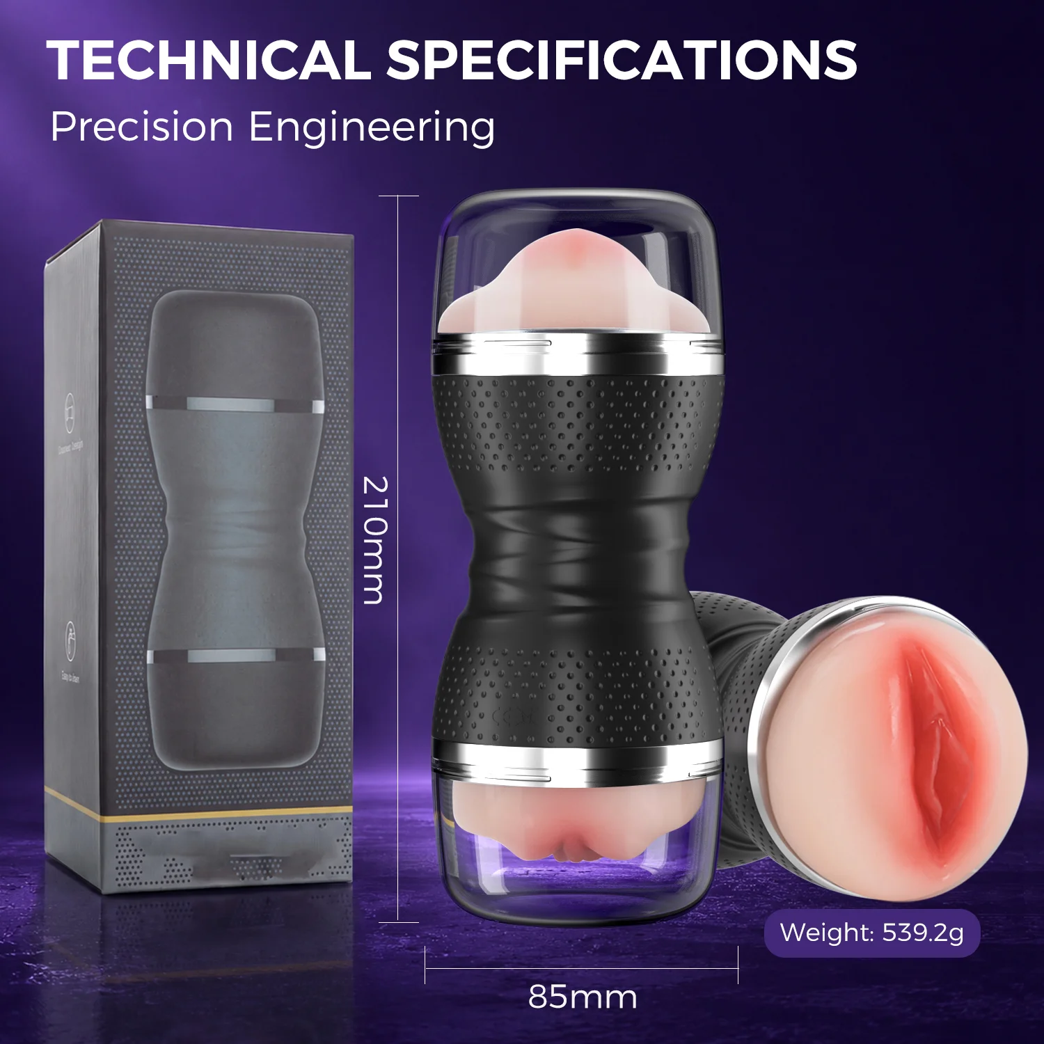 Dual Channel Male Masturbator UAE – Double Entry Sleeve Device