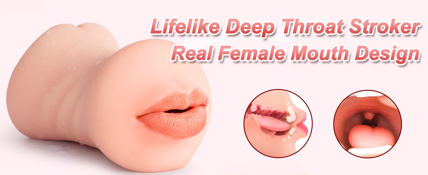 Mouth-shaped portable male masturbator UAE